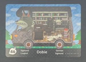Dobie #46 Animal Crossing Welcome Amiibo Card European RV MINT NEVER SCANNED - Picture 1 of 2