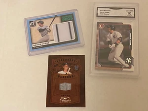 AARON JUDGE Rookie Graded 10 + JERSEY CARD # + Amazing ROGER MARIS # JERSEY CARD - Picture 1 of 7