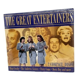 NWT THE GREAT ENTERTAINERS & THE STARS, THE HITS 2-DISC CD Box SET JAZZ, POP - Foto 1 di 3