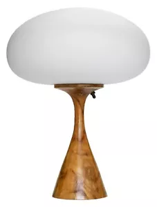 Mid Century Danish Modern Style Table Lamp by Designline in Solid Natural Teak - Picture 1 of 5