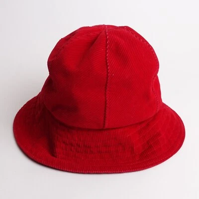 Винтажный 70-х Neiman Marcus женщин красный вельвет ведро шляпа крышка один размер - Изображение 1 из 4