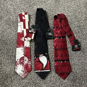 Tim Burton's Nightmare Before Christmas 100% Silk Necktie Zero The Dog Santa Lot - Picture 1 of 12