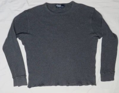 CAMISA POLO HOMBRE RALPH LAUREN XL GRIS BREZO CARBÓN CAPA BASE TÉRMICA PIQUÉ Foto 1 de 4