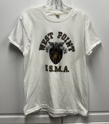VTG - West Point USMA Screen Stars Single Stitch White T Shirt - Large - Image 1 of 4