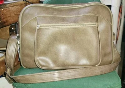 AMERICAN TOURISTER 16" Vintage Equipaje de Mano Bolso de Noche Marrón con Llave Foto 1 de 4