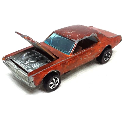 Hot Wheels Redline Custom Cougar 1967 interior naranja marrón hecho en Hong Kong Foto 1 de 4