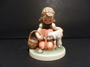 HUMMEL W.GERMANY PORCELAIN(HUM 861.TMK 7) GIRL W/ LAMB FIGURINE 4" HQ 1960s 3582 - Picture 1 of 8