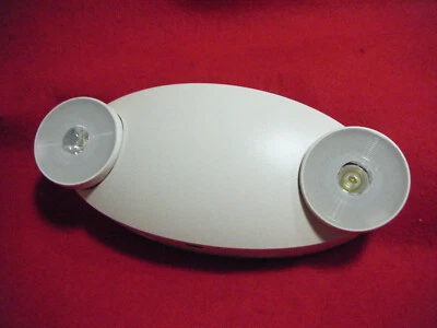 LIGHT FIXTURE INDUSTRIES Two Head Emergency Light W/ Battery Back-up, EL-M-W-BB, You get 3 Light for $28.