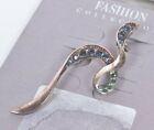 twisted pin copper old vintage style diamonds all over brooch fashion B12