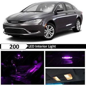 11x Purple Interior LED Lights Package Kit for 2015-2016 Chrysler 200 - Picture 1 of 10