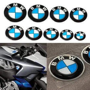 2pcs Reflective Motorcycle Logo Sticker 3D Resin Gel Decal Badge For BMW Emblem - Picture 1 of 10