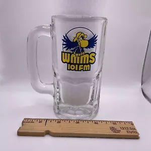 Taza de vidrio vintage WMMS Buzzard Radio Cleveland 101 FM taza deportes charlar rock - Imagen 1 de 4
