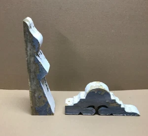 Antique Lot 2 Small Corbel Gingerbread Porch Pieces Shabby VTG Chic Old 519-23B - Picture 1 of 8