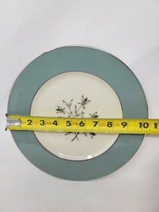 Lot of (4) 10 1/4" Kingsley China By Lenox X-445 Plate Flowers Teal - Picture 1 of 4
