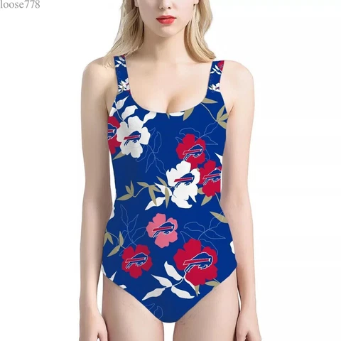 Buffalo Bills Womens One Piece Swimsuit Bikini Beach Swimwears Bathing Wear Gift Cover
