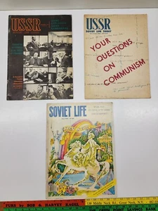 3x Vintage USSR Soviet Life Today Magazines - Imagen 1 de 3