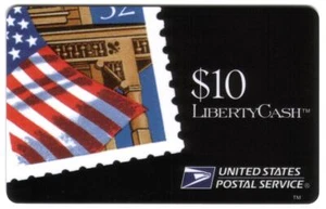 $10. Bandera sobre porche (fondo negro) #92101 Exp. Tarjeta inteligente 8/1/97 USADA - Imagen 1 de 2