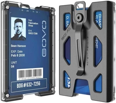 GOVO Badge Holder/Wallet Durable Polycarbonate ID Card Holder with Metal Clip AU - image 1 of 4
