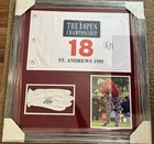 John Daly Autographed St Andrews Pin Flag, Glove And Photo
