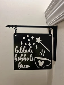 Disney Kaffee Schild Bibbidi Bobbidi Brew Wandbild Mickey Küche Deko Geschenk - Bild 1 von 6