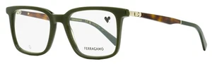 Ferragamo Rectangular Eyeglasses SF2969 302 Dark Green 53mm - Picture 1 of 3
