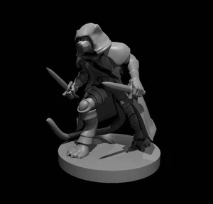 Tabaxi Female Rogue for D&D Dungeons and Dragons Pathfinder DND Mini - Picture 1 of 1