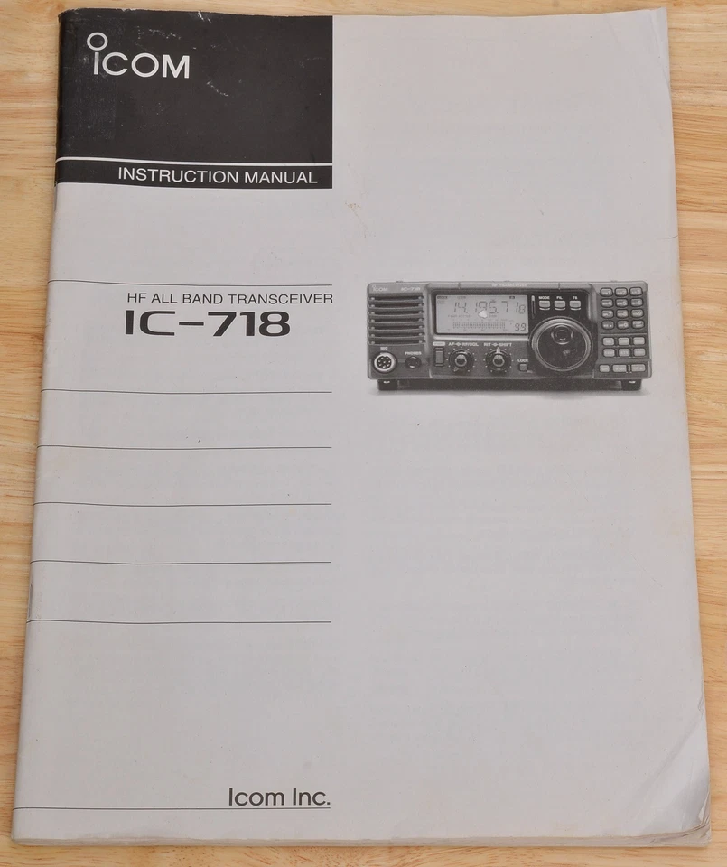 ORIGINAL FACTORY ICOM IC-718 INSTRUCTION MANUAL - Image 1 of 1