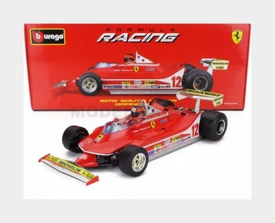 BURAGO 18-16814 FERRARI F1 312T4 N 12 WINNER SOUTH AFRICA GP KYALAMI (WITH PILOT - Immagine 1 di 2