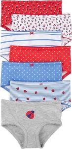 /OshKosh Girls' 7-Pack Underwear, Rainbow Stripes, 8 Red - Picture 1 of 1