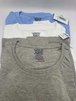 Polo Ralph Lauren Lote de 3 Camisetas Para Hombre Talla 2XL Gris/Blanco/Azul Claro  Foto 1 de 4