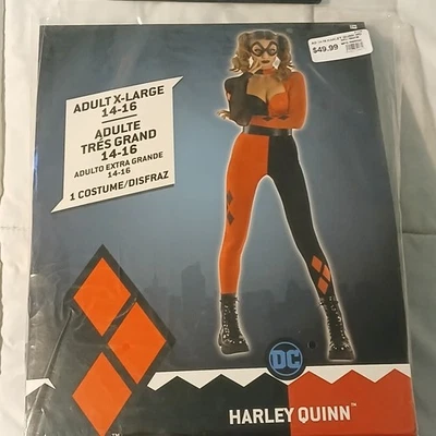 Harley Quinn Mujer Disfraz Halloween Adulto X-Grande NUEVO Foto 1 de 4