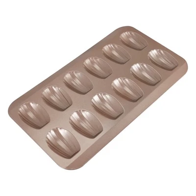 1X(12 Tasse  Geformt Nonstick Madeleine Pan Kohlen Stoff Stahl Form Back Fo8096 - Bild 1 von 4