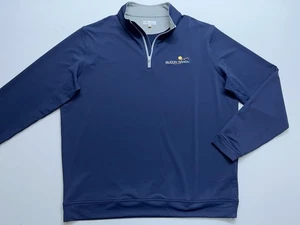 Suéter Peter Millar 1/4 Cremallera Para Hombre Talla XL Azul Poliéster Pullover Golf Preppy - Imagen 1 de 16