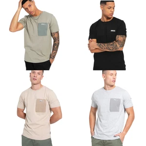 Bench Mens Algoda Crew Neck Short Sleeve Pocket T Shirt Tee Top - Picture 1 of 18