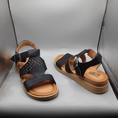 Miz Mooz Chessy Sandals Women's 8.5-9M EU39 Black Leather A209 - Image 1 of 4