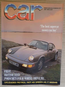CAR magazine July 1989 Porsche 911 VW Corrado Prelude Nissan 200SX Celica Citroe - Picture 1 of 2