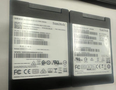 LOT (5) SanDisk 256GB SATA SSD 2.5" SD7SB3Q-256G-1006 Solid State Drive - Image 1 of 4