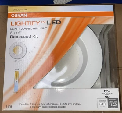Osram Sylvania Lightify LED Smart Connected Light Tunable White 65W Recessed - Image 1 of 4