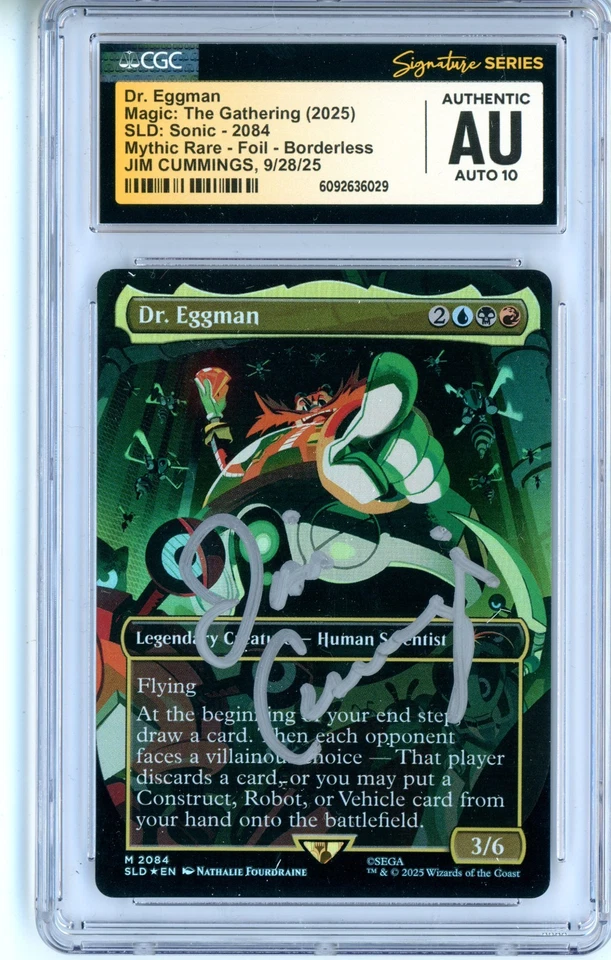 CGC Auto 10 Signed Jim Cummings Dr. Eggman (Rainbow Foil) Secret Lair Drop Foil - Image 1 of 2