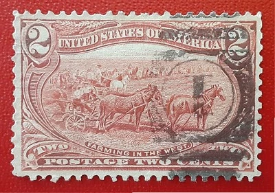 US 1898 2c Used Farming Mi 118 Scott 286 Shoeprint 1 VF/XF 5596 - Image 1 of 2