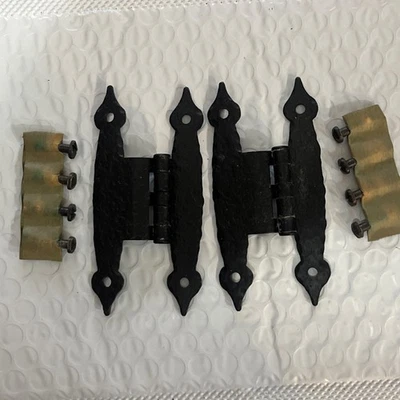 Винтажный 3/8" смещение H шарнирный шкаф - колониальный черный Amerock # A1620 новый из старых запасов - Изображение 1 из 4