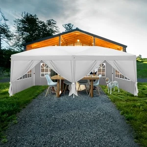 10'x 20' Easy Pop Up Gazebo Canopy Party Weeding Tent Waterproof With Bag - Picture 1 of 12