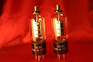 Vintage Soviet USSR 3C45 tubes. NOS Conditon. Test good. A+++ Rare. Made in USSR - Picture 1 of 1