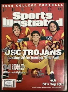 Brian Cushing Signed Sports Illustrated 8/11/08 No Label USC R Maualuga Auto JSA - Picture 1 of 7