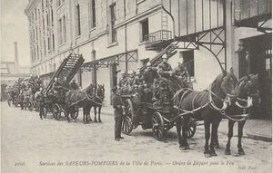 CP Repro 111 Services des Sapeurs-Pompiers de la Ville de Paris Ordre de Départ - Imagen 1 de 2