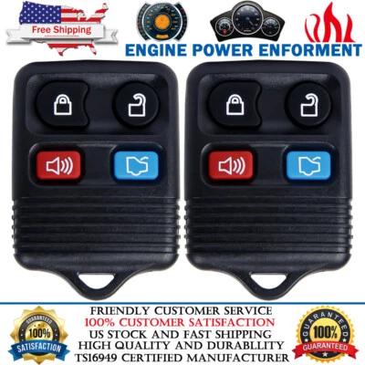 2x Mando a distancia de repuesto para Ford Mustang 2005 2006 2007 2008 2009 2010 Foto 1 de 4