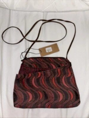 Bolso Bandolera Maruca Nuevo con Etiquetas Gorrión Hecho en Boulder, CO Rojo/Negro Remolino Foto 1 de 4