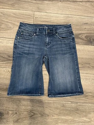 Bermuda jeans Simply Vera tamanho 0 Euc jeans 1950 30” azul - Imagem 1 de 4