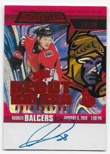 19/20 UPPER DECK CREDENTIALS DEBUT TICKET RED AUTOGRAPH Rudolfs Balcers #55/65 - Picture 1 of 1