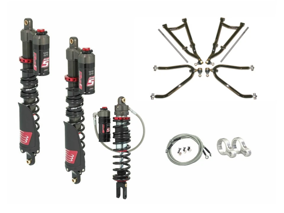 Amortecedores dianteiros traseiros LSR Lone Star Sport A-Arms Elka Stage 5 Kawasaki KFX 450R - Imagem 1 de 3